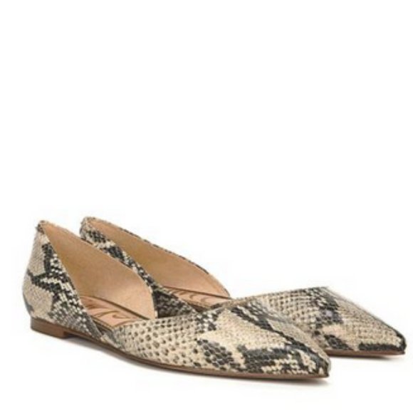 SAM EDELMAN Leather D'Orsay Flat Shoes - Picture 2 of 7